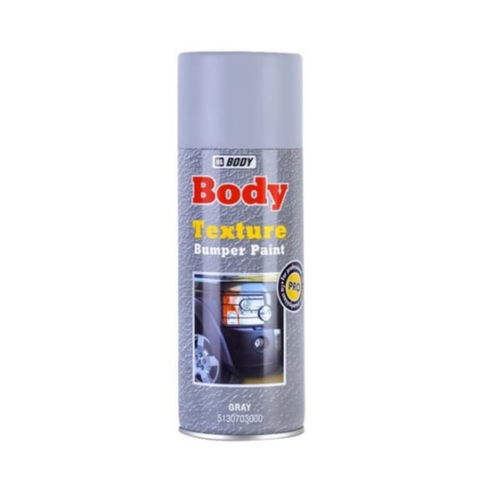 

Аэрозольная краска для бампера Body текстурная, серая, 0,4 л