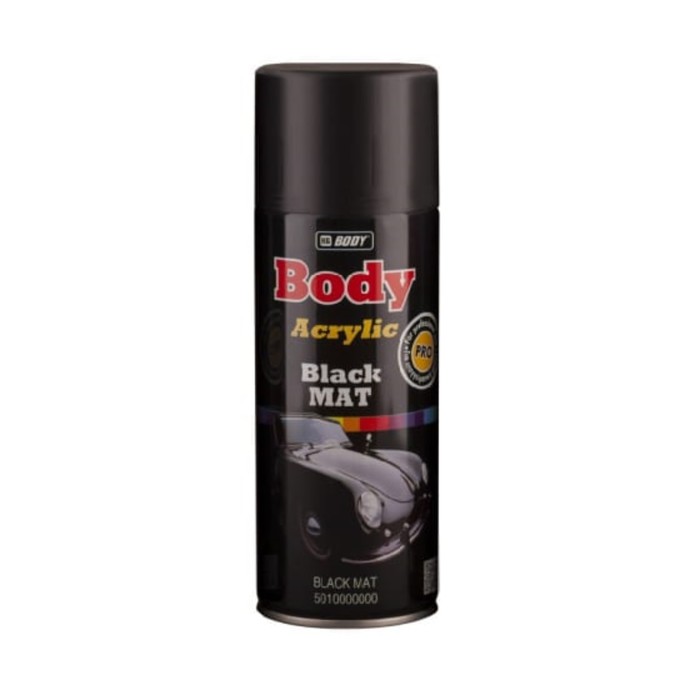 

Аэрозольная краска Body, черная, матовая, 0,4 л