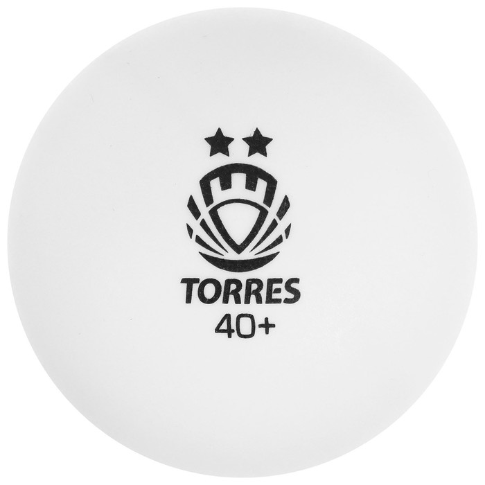 фото Мяч для настольного тенниса torres club, 2 звезды, 40 мм, 6 шт., цвет белый
