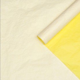 Бумага упаковочная "Эколюкс двухцветная", белый-желтый, 0,7 x 5 м