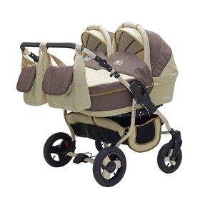 

Коляска Fenix Duo, для двойни, цвет бежевый/коричневый