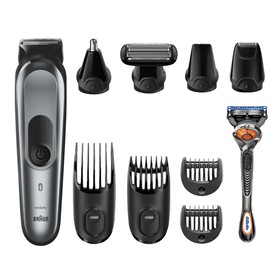 

Триммер универсальный Braun MGK7221, 10-в-1 + Бритва Gillette, 8 насадок, АКБ, type 5544