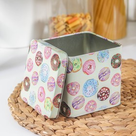 

Банка для сыпучих продуктов «Пончики», 10,5×10,5×10,5 см