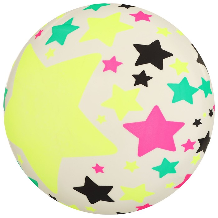 Мяч детский "Звезды" 22 см, 60 гр, цвет микс