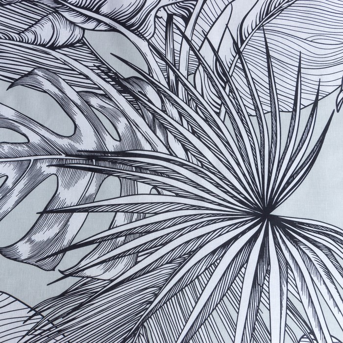 фото Постельное бельё этель 2 сп gray tropics 175х215 см, 200х220 см, 70х70 см - 2 шт