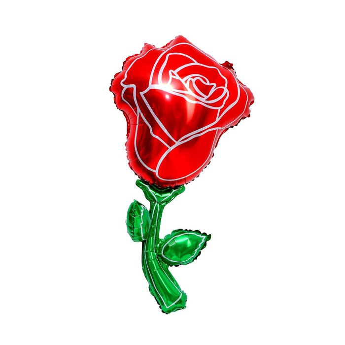 Шар фольгированный 37 «Роза акварель», цвет красный
