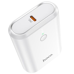 Внешний аккумулятор Hoco Q3, 10000 мАч, USB, USB-C, 3 А, PD 20W + QC3.0, белый