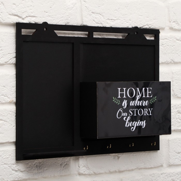 

Ключница с карманом "Home is where our stoty begins"