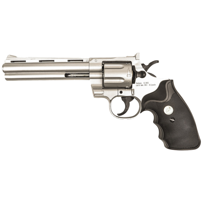 пистолет страйкбольный galaxy colt 1911 чёрный кал 6 мм Пистолет страйкбольный Galaxy Colt Python G.36S, серебристый, 6 мм