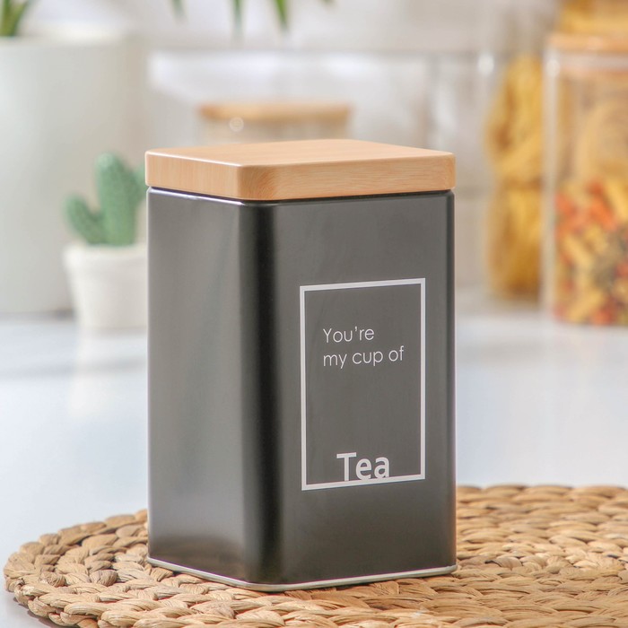 Банка для сыпучих продуктов «Lifestyle чай», 9×9×15 см банка для сыпучих продуктов dark 29×9×9 см цвет чёрный