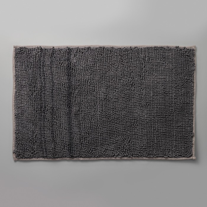 

Коврик для ванной Доляна «Букли», 50×80 см, цвет серый