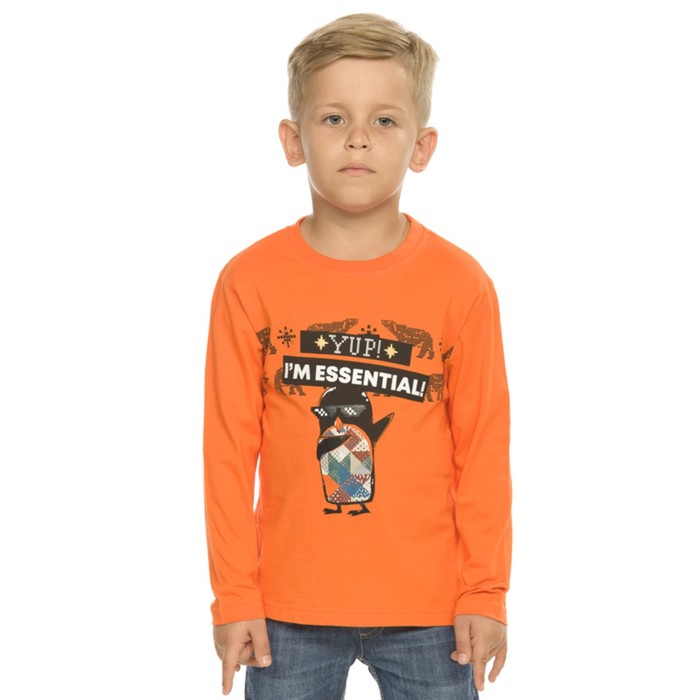 Джемпер для мальчиков, рост 92 см, цвет оранжевый
