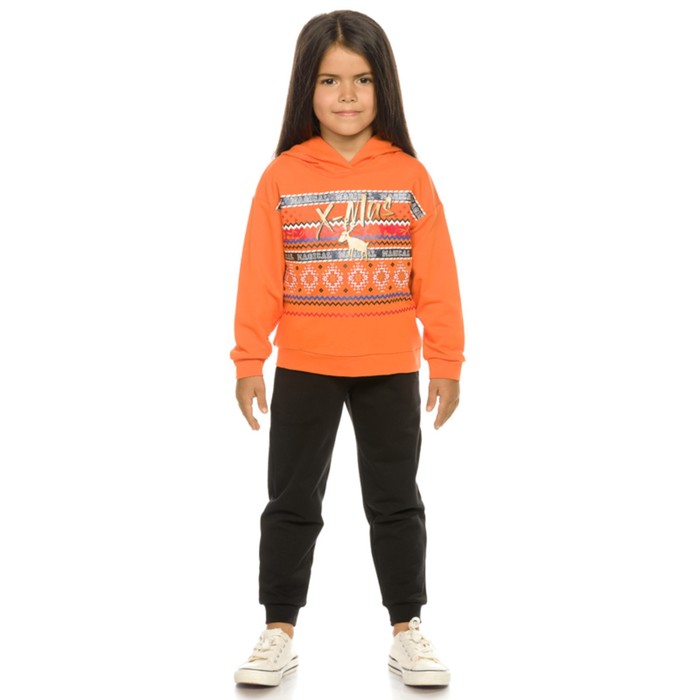 Комплект для девочек, рост 110 см, цвет оранжевый комплект для девочек рост 110 см цвет молочный
