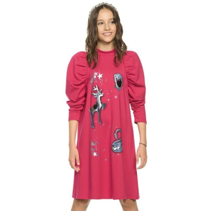 Платье для девочек, рост 128 см, цвет вишнёвый платье для девочек рост 116 см цвет вишнёвый