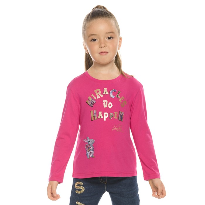 Джемпер для девочек, рост 104 см, цвет малиновый куртка для девочек рост 104 см цвет малиновый