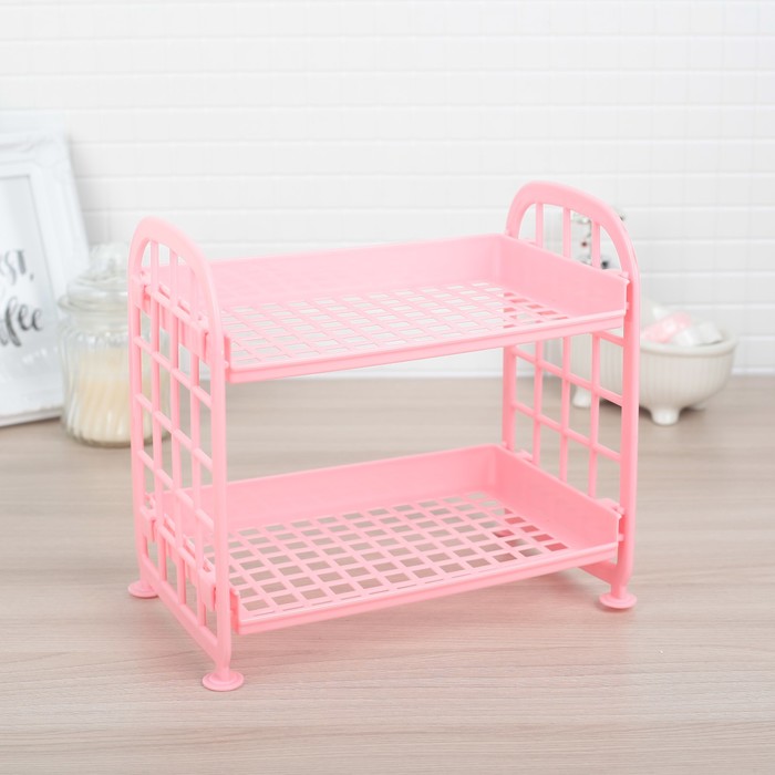 Этажерка 2х-ярусная, цвета МИКС