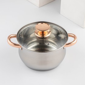 

Набор посуды «Злата 2», 6 предметов: кастрюли 5,8/3,4/2,5 л, ковш 1,9 л, чайник 2,5 л, сотейник d=24 см, стеклянные крышки