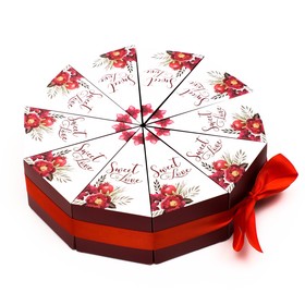 

Набор сборных коробок в виде торта, "Sweet love", 12 х 8 х 6 см