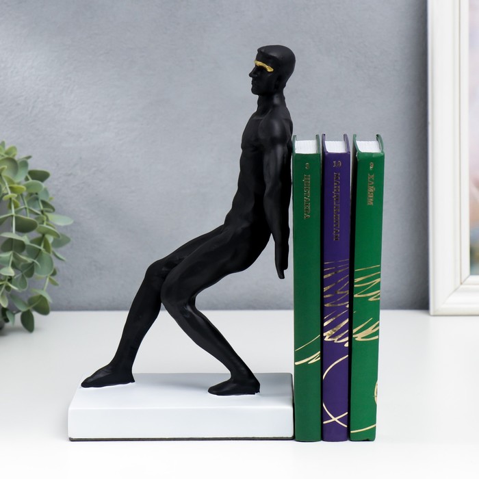 фото Держатель для книг "атлет скульптура" чёрный 25,5х15х10,5 см