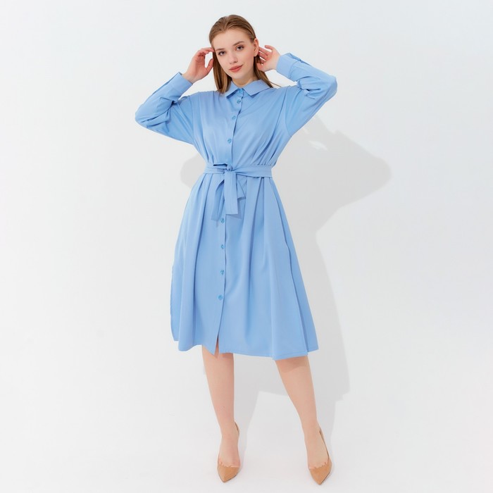 

Платье женское MINAKU: Casual collection, цвет голубой, размер 48