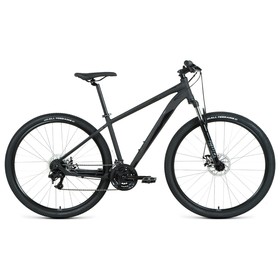 

Велосипед 29" Forward Apache 2.2 D, 2022, цвет черный матовый/черный, размер рамы 17"
