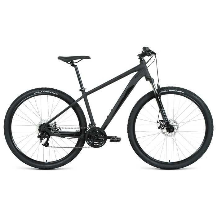 фото Велосипед 29" forward apache 2.2 d, 2022, цвет черный матовый/черный, размер 17"