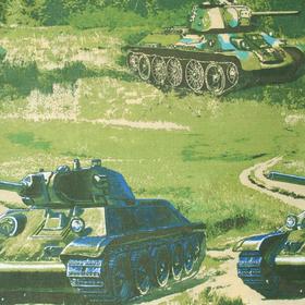 

Постельное бельё 1,5сп «Традиция: Танки», 147х217 см, 150х220 см, 70х70 см - 2 шт