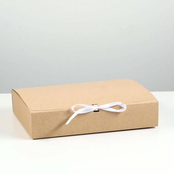 Коробка складная, крафт, 25 х 20 х 5 см коробка складная под 3 конфеты крафт 5 х 13 7 х 3 5 см