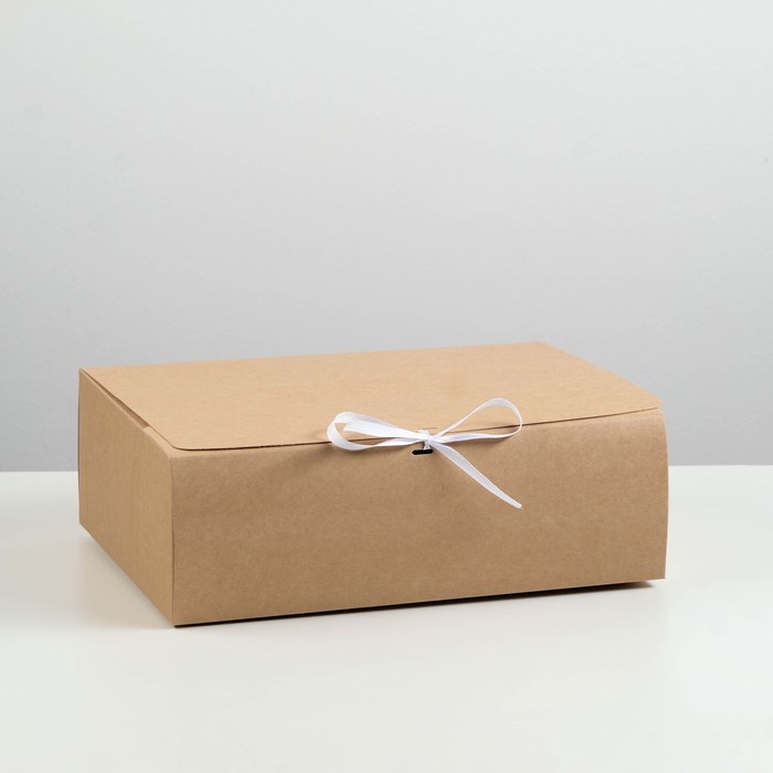 Коробка складная, крафт, 27 х 21 х 9 см коробка складная белая 21 х 21 х 21 см