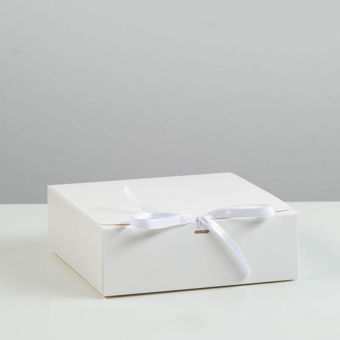 Коробка складная, белая, 15 х 15 х 5 см коробка складная крышка дно белая 15 х 15 х 5 см