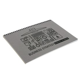 

Планинг недатированный 260 х 190 мм, 20 листов, Mr. Grey, на гребне, обложка тонированный картон, одноуровневый конгрев с печатью, блок 100 г/м