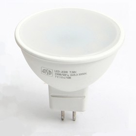 

Лампа светодиодная ASD LED-JCDR-standard, GU5.3, 7.5 Вт, 230 В, 3000 К, 675 Лм