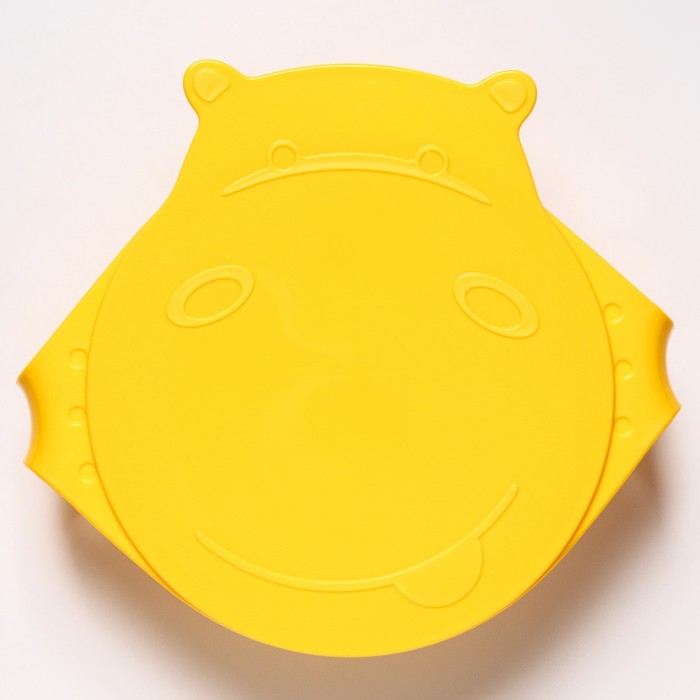 фото Детская тарелка hello, hippo! с крышкой, цвет желтый lalababy
