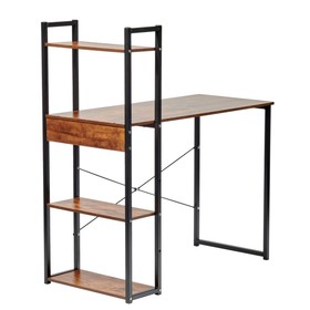 

Стол письменный с полками Frame, 1000 × 450 × 1100 см, цвет дерево лофт / чёрный
