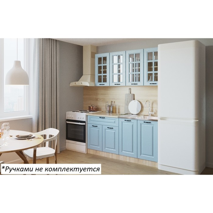 

Кухонный гарнитур Роял 13, 1600х600 мм, Вуд Голубой/Вегас
