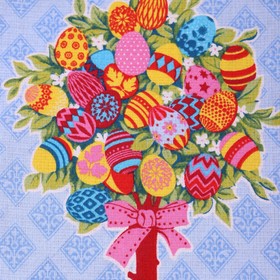 

Полотенце 45*60 см, Пасхальное дерево (рис.3), голубой, вафля, хл