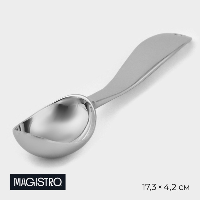 Ложка для мороженого Magistro Volt, 17,3×4,2×2,3 см, нержавеющая сталь, цвет хромированный