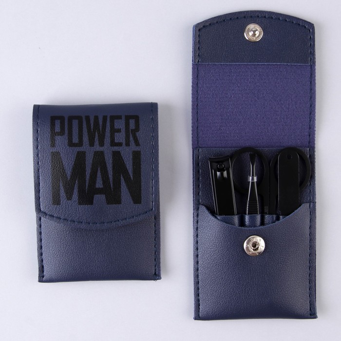 Маникюрный набор 4 предмета «Power man» , 10,2 х 7 см маникюрный набор 4 предмета power man 10 2 х 7 см