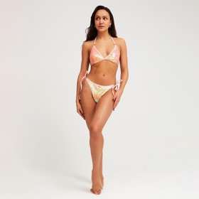 

Купальник женский раздельный MINAKU с пайетками цвет розовый, размер 44