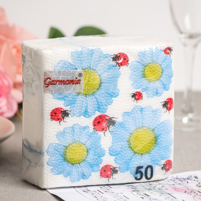 

Салфетки бумажные «Гармония цвета. Божья коровка», 50 шт.