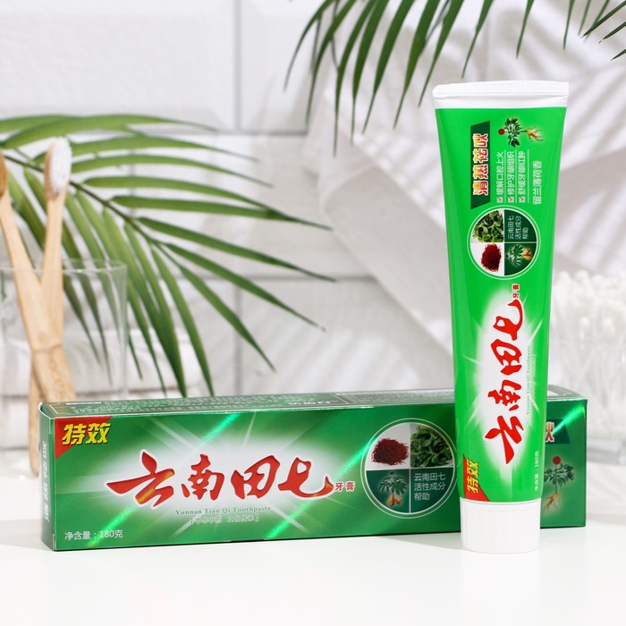 Зубная паста китайская традиционная на 3 травах, для чувствительных дёсен, 180 г зубная паста китайская традиционная противовоспалительная с гвоздикой 160 г