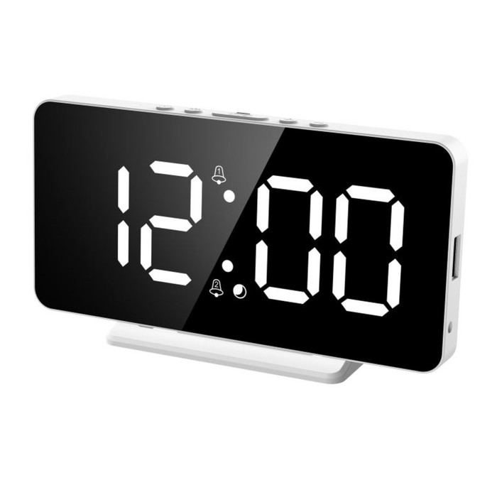 Часы электронные настольные с будильником, календарём, термометром 15.1 х 1.3 х 7.5 см часы электронные настольные с будильником термометром 2 ааа белые цифры 17 5 х 6 8 см