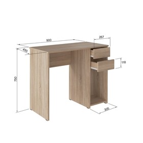 

Стол компьютерный СК-03, 900х450х750, дуб сонома