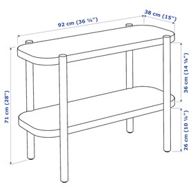 Консольный стол ЛИСТЕРБИ, дубовый шпон, размер 92x38x71 см от Сима-ленд
