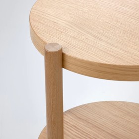 Придиванный столик ЛИСТЕРБИ, дубовый шпон, размер 50 см от Сима-ленд
