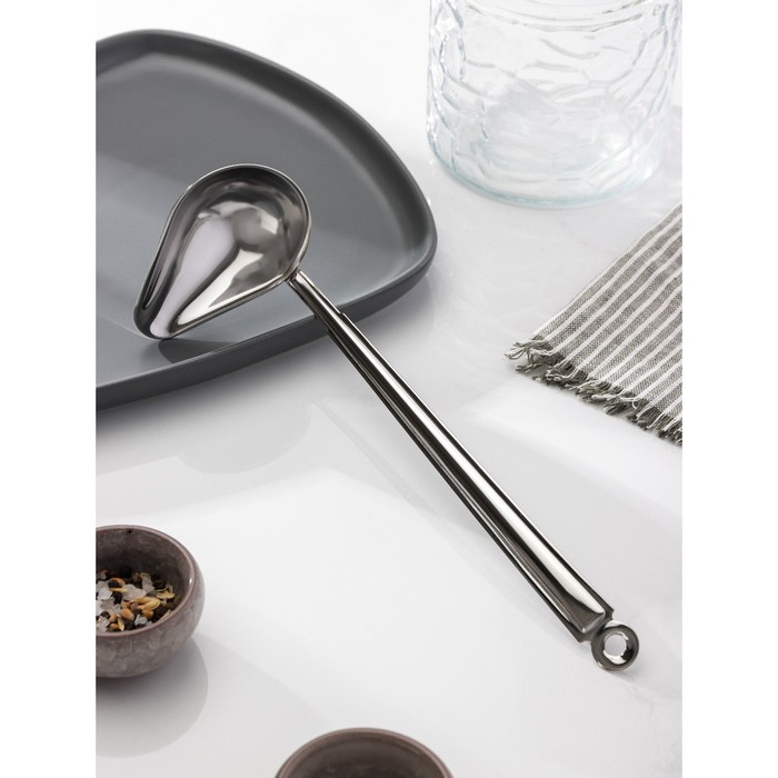 Ложка для соуса 50 мл с цельнометаллической ручкой