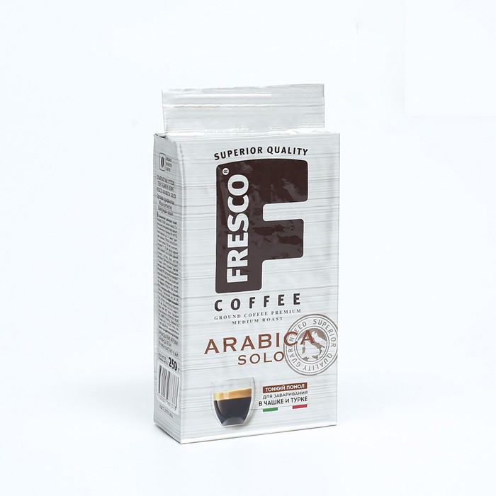 Кофе FRESCO Arabica Solo 250г для чашки и турки, молотый, вакуумная упаковка х 12