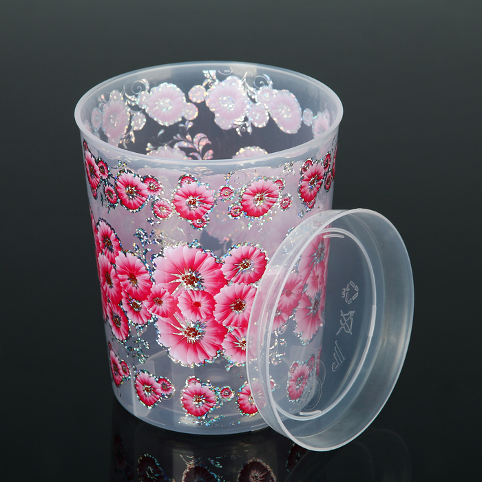 Горшок для орхидей 1,2 л "Камилла", поддон, прозрачный