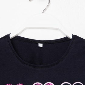 

Джемпер (лонгслив) для девочки Леопардик, цвет т.синий, рост 110 см