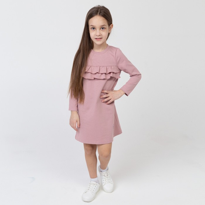 Платье для девочки Леопардик, цвет розовый, рост 104 см